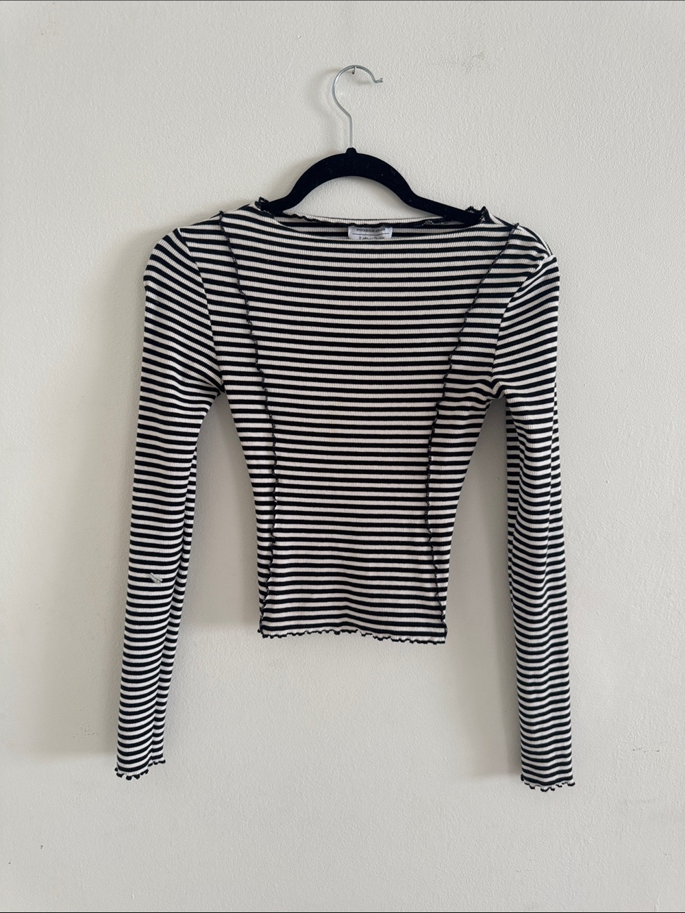 & Other Stories Striped Black & White Long Sleeve Women's Top